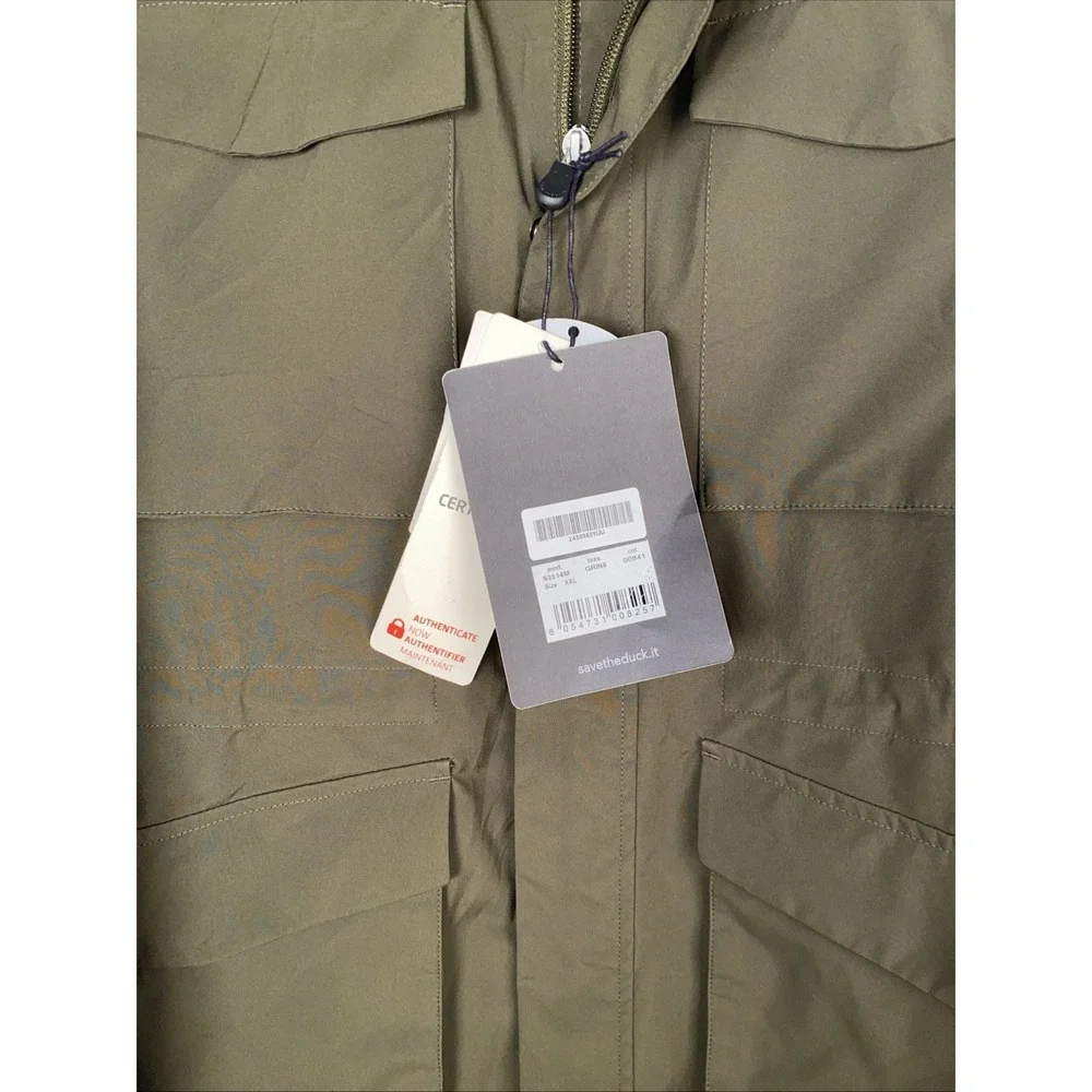 Save The Duck Parka‎ Jacket Women 2XL Olive Recycled Polyester Pro-Tech